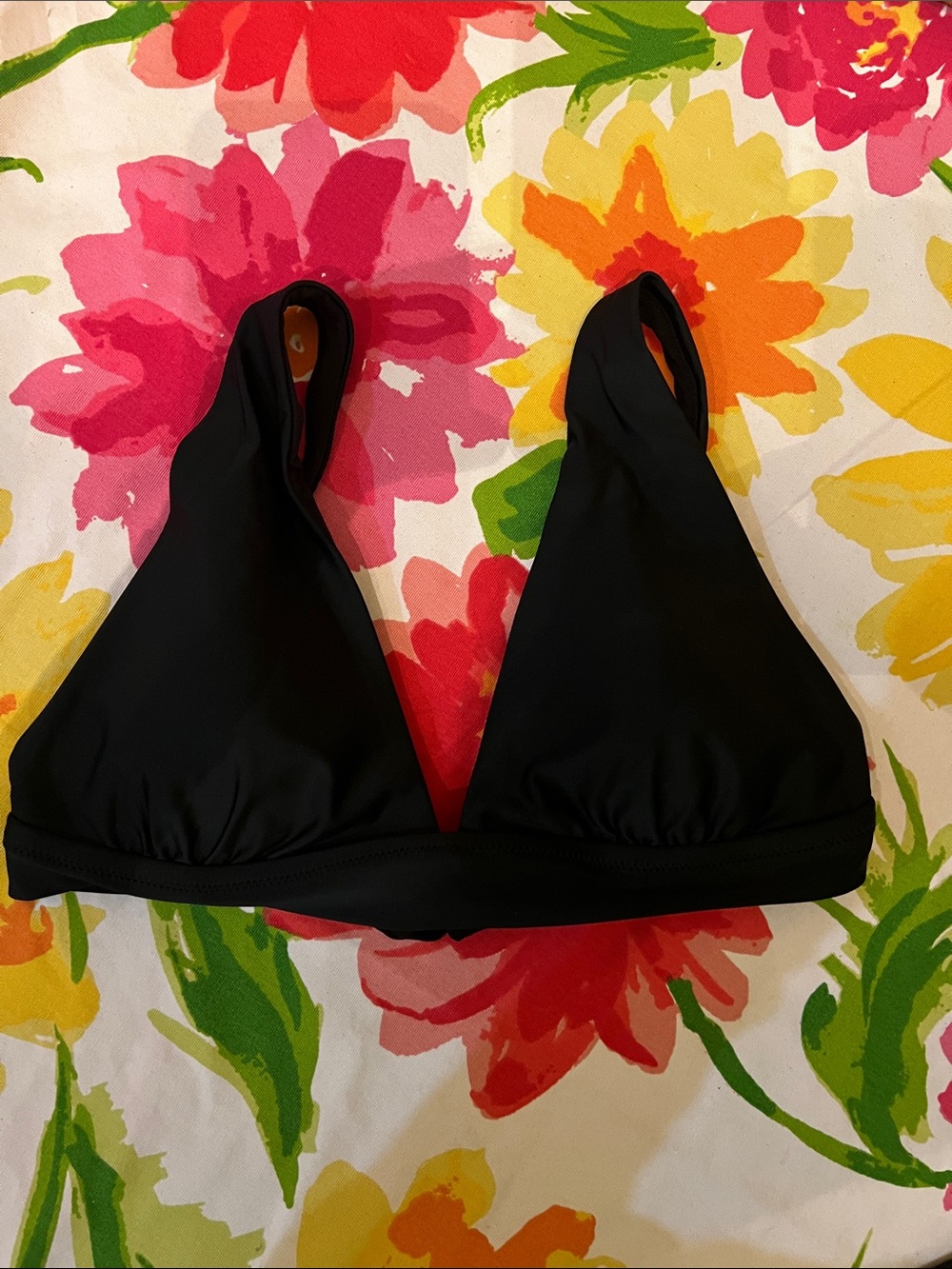 aerie Black Triangle Bikini Top